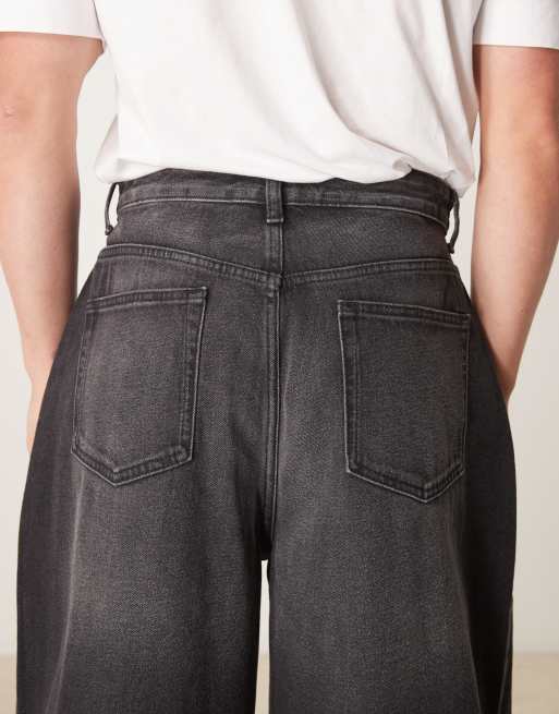 ASOS DESIGN oversized baggy jeans in washed black