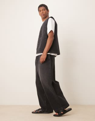 Asos Design Oversized Baggy Jeans With Pleats