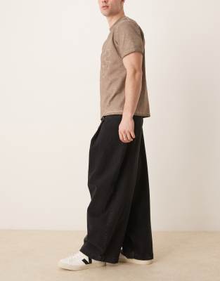 Asos Design Oversized Baggy Jeans With Pocket Pleats