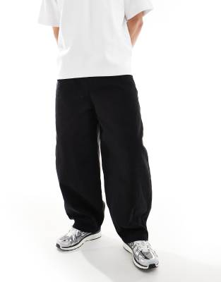 Asos Design Oversized Baggy Chino Pants In Black