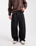 [ASOS DESIGN] ASOS DESIGN oversized baggy pants in black L BLACK