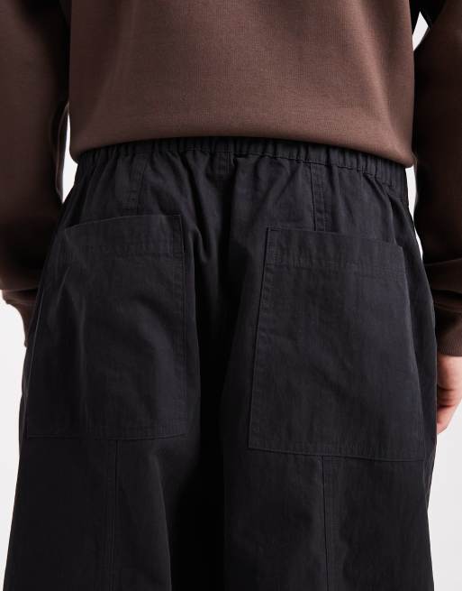ASOS DESIGN oversized baggy pants in black