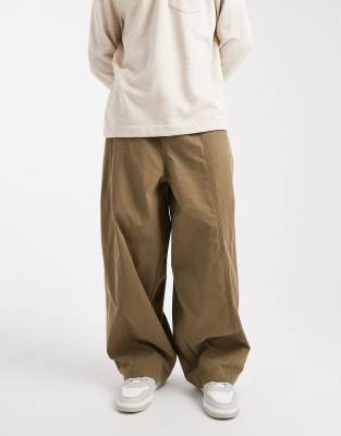 Asos Design Oversized Baggy Pants In Green