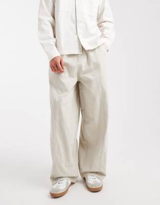 Asos Design Oversized Baggy Pants In Neutral