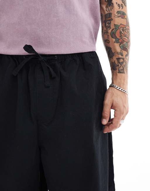 ASOS DESIGN - Oversized baggy parachutebroek in zwart, 4 van 5