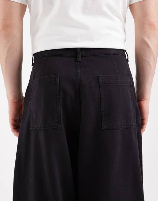 ASOS DESIGN oversized baggy trousers in black with pleats, 5 of 5
