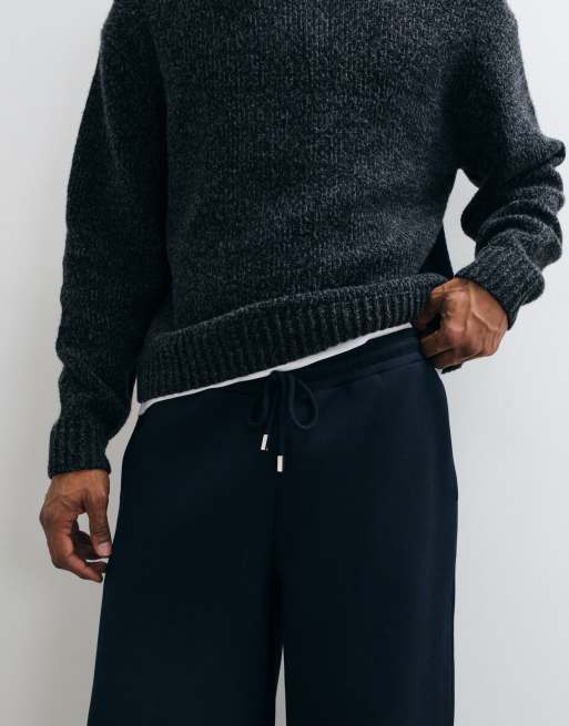 ASOS DESIGN oversized ballon jogger van scuba-achtige stof in navy - NAVY, 3 van 5
