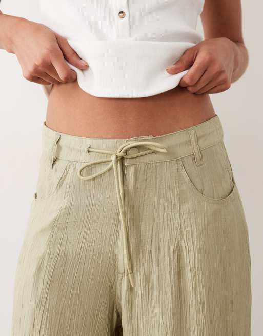 ASOS DESIGN oversized ballonbroek met zakdetails in stone, 4 van 5