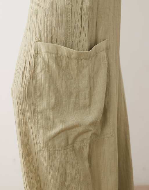 ASOS DESIGN oversized ballonbroek met zakdetails in stone, 5 van 5