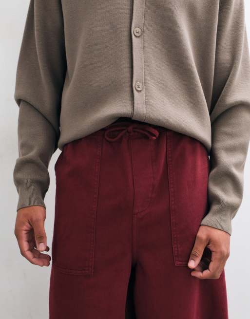 ASOS DESIGN oversized ballonbukser i vasket bær, 3 af 5