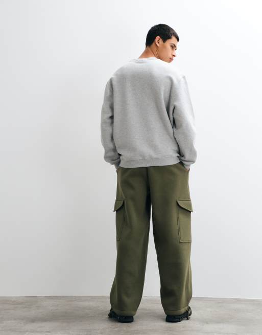 ASOS DESIGN oversized ballongjoggers med veck och cargoficka i polycotton, 4 av 5