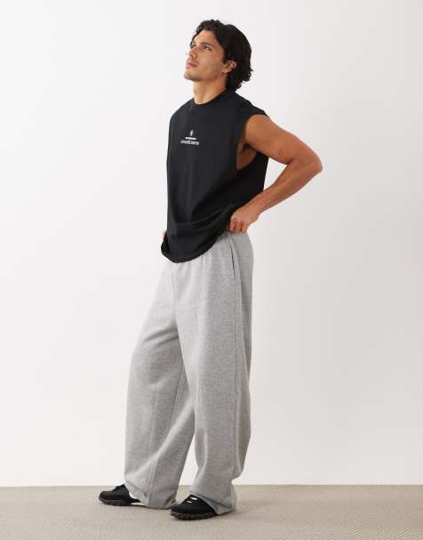 ASOS DESIGN oversized balloon fit joggers in grey marl - view 1