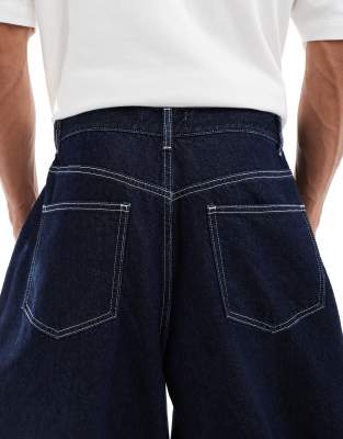 【BAON】Shuoki Stitch Balloon Wide Raw Denim Pants BAON】Shuoki Stitch Balloon Wide Raw Denim Pants (BAON