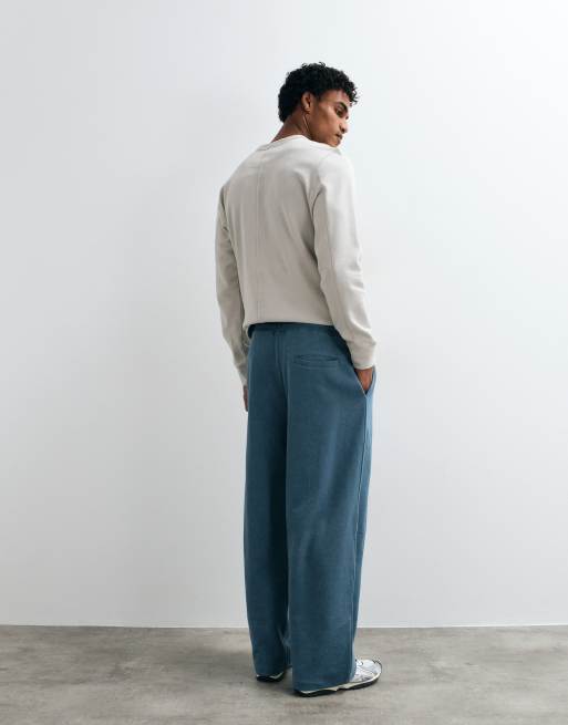 ASOS DESIGN oversized balloon joggers with acid wash in blue, 5 of 5
