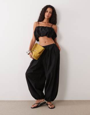 Asos Design Oversized Balloon Pants In Black