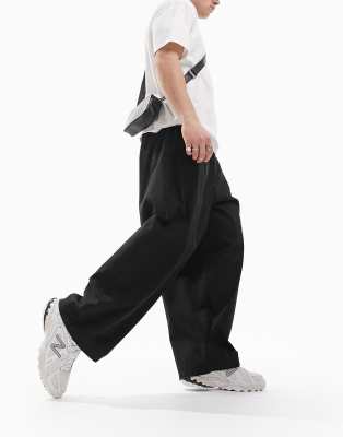 FLUID black baggy pants - PROBE BALLOON