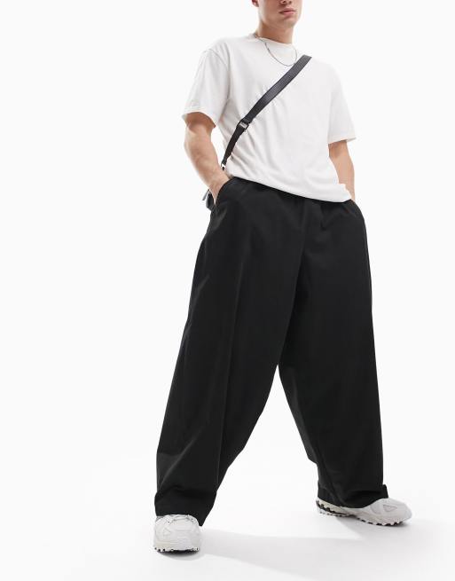 ASOS DESIGN wide balloon pants in black