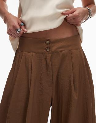 Asos Design Oversized Balloon Pants In Brown