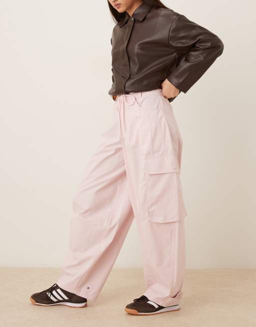 ASOS DESIGN oversized balloon pants with pocket details in blush pink, 5 of 5