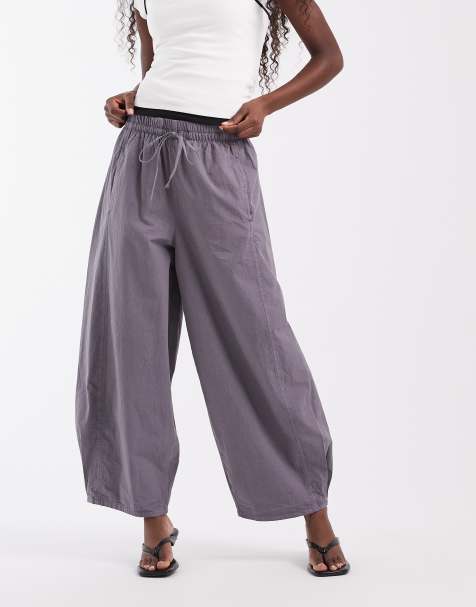 ASOS DESIGN oversized  balloon pull on in charcoal - view 1
