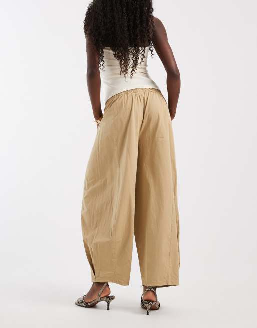 ASOS DESIGN oversized balloon pull on in ecru, 5 of 5