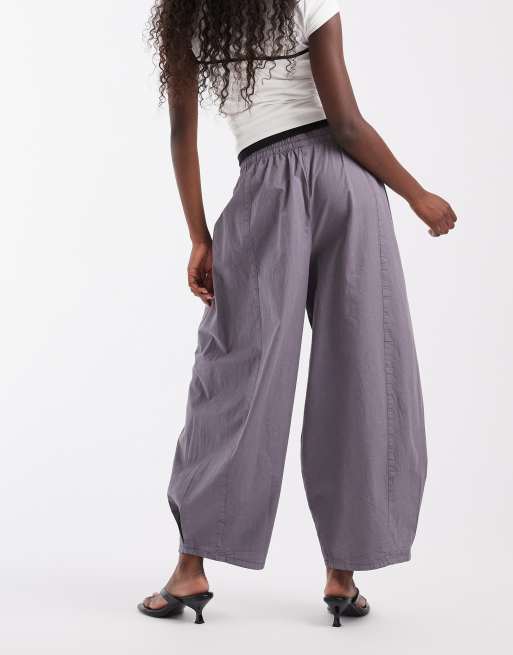 ASOS DESIGN oversized balloon pull on pants in charcoal, 5 of 5