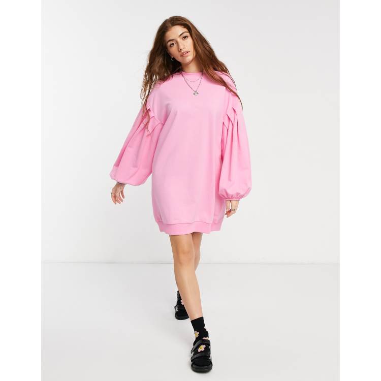 Balloon sleeve sweatshirt dress sale