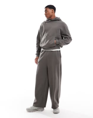 Asos Design Oversized Balloon Sweatpants In Khaki-green