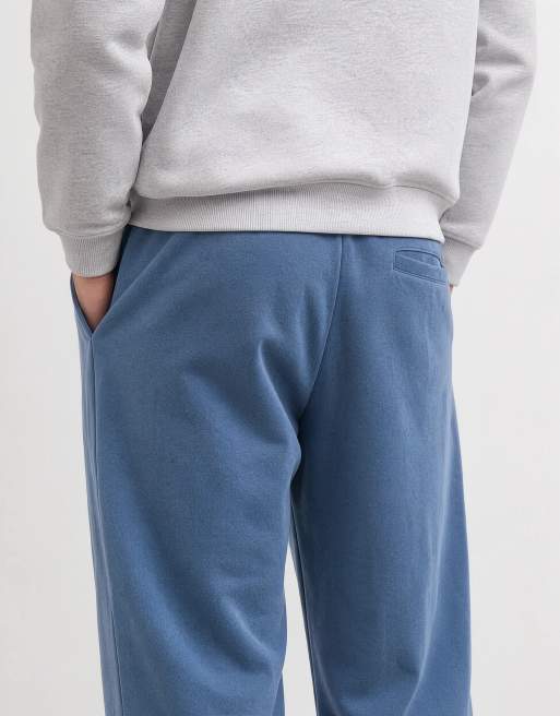 ASOS DESIGN oversized balloon sweatpants with acid wash in blue, 9 of 9