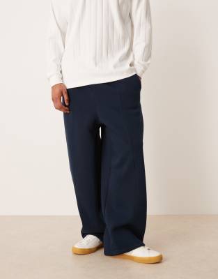 Asos Design Oversized Balloon Sweatpants With Pin Tucks In Blue