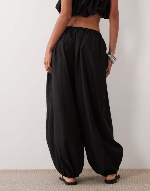 ASOS DESIGN oversized balloon trousers co-ord in black, 5 of 5