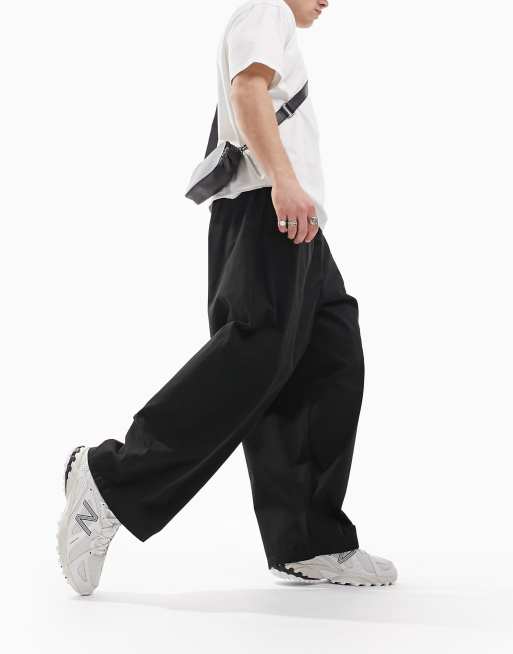 ASOS DESIGN oversized balloon trousers in black | ASOS