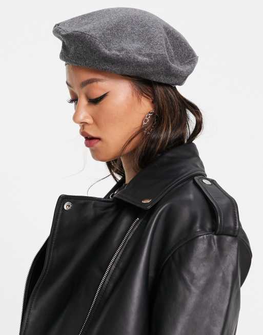 ASOS DESIGN - Oversized baret i koksgrå, 3 af 4
