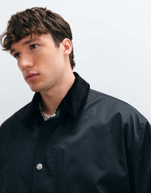 ASOS DESIGN oversized barn jacket in black, 2 of 5