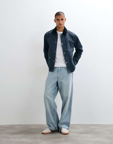 ASOS DESIGN oversized barn jacket in blue - view 1