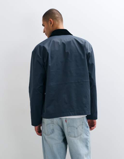 ASOS DESIGN oversized barn jacket in blue, 5 of 5