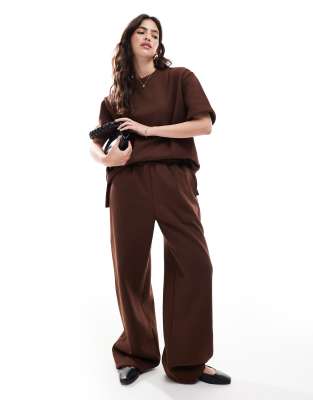 ASOS DESIGN oversized barrel leg jogger co-ord in chocolate-Brown