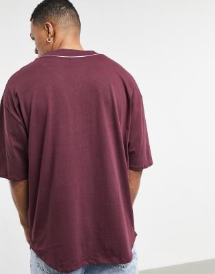 burgundy baseball jersey