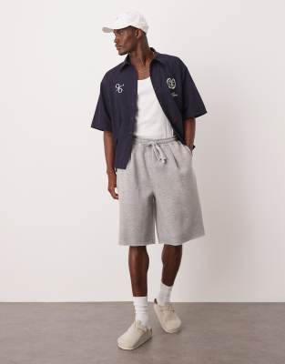 Weekday Simon scuba jersey shorts in black