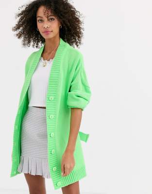 asos green cardigan