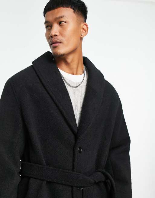 ASOS Design Extreme Oversized Monogram Wool Look Car Coat