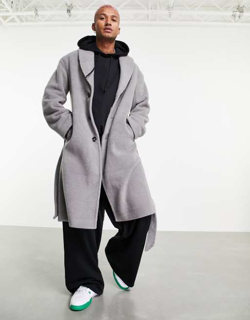 Asos on sale grey overcoat