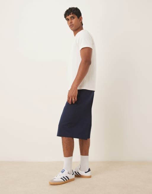 mens blue dress shorts Men's Linen Shorts FAROE in Deep navy blue main image 0