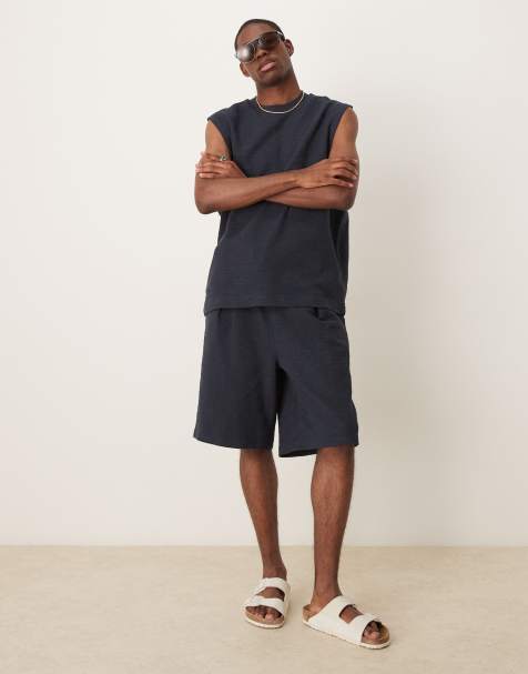 ASOS DESIGN oversized bermuda shorts in navy - view 1