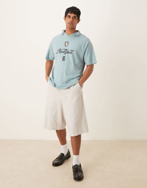 ASOS DESIGN oversized bermuda shorts in sage - view 1