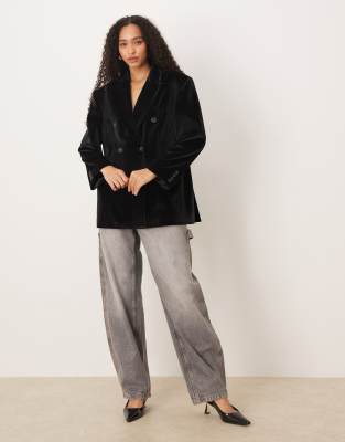 Asos Design Oversized Blazer In Black