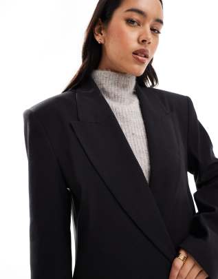 ASOS DESIGN oversized blazer in black