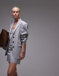 [ASOS DESIGN] ASOS DESIGN oversized blazer in light grey (part of a set) M Light Grey