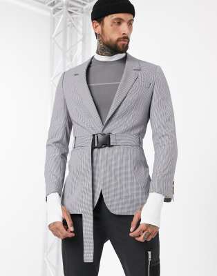 belted blazer men