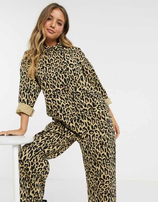 Leopard print jumpsuit store asos